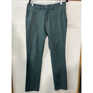 Men's Blue Chino Old Navy Ultimate Slim Chino Pants 32X34 Flat Front Pockets‎